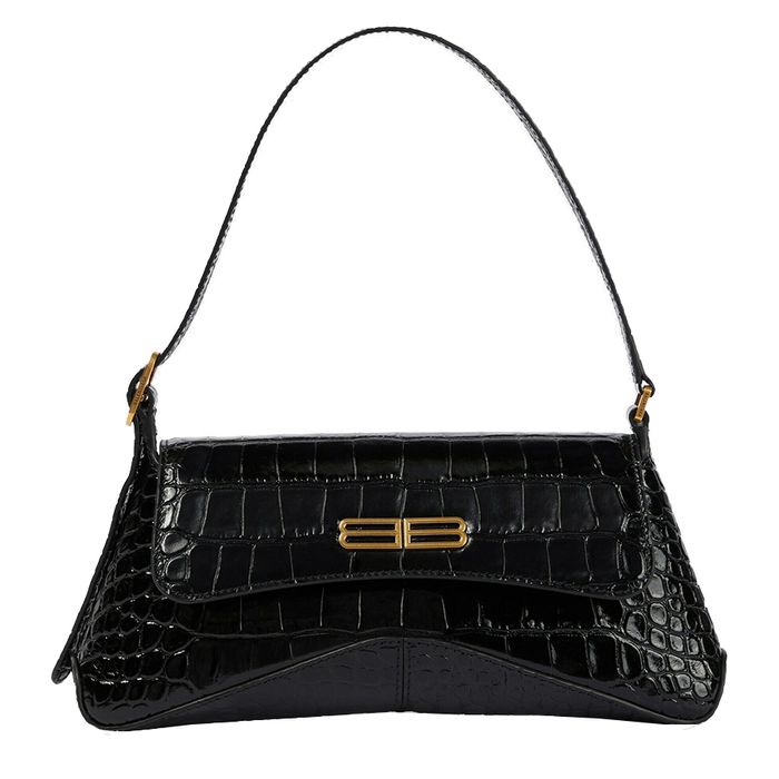 Túi Đeo Vai Nữ Balenciaga XX Flap Small Leather Shoulder Bag Màu Đen