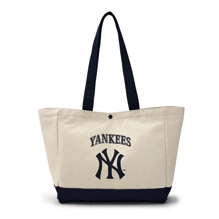 Túi Tote MLB Vintage Lettering Shopper Bag New York Yankees 3AORV015N-50CRS Màu Kem