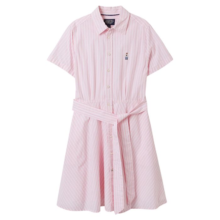 Váy Nữ WHOAU Steve Short Sleeve Strap Shirts Dress WHOWF2401F Màu Hồng Size S