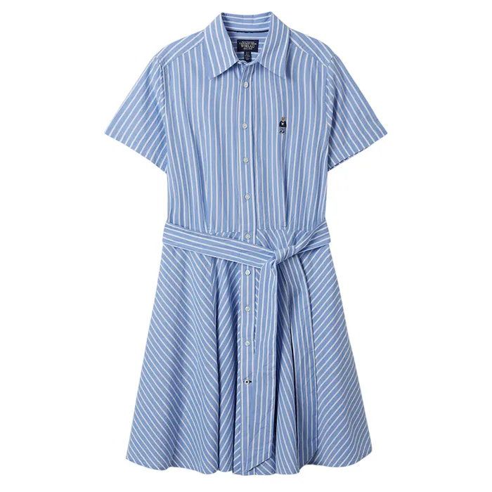 Váy Nữ WHOAU Steve Short Sleeve Strap Shirts Dress WHOWF2401F Màu Xanh Blue Size M