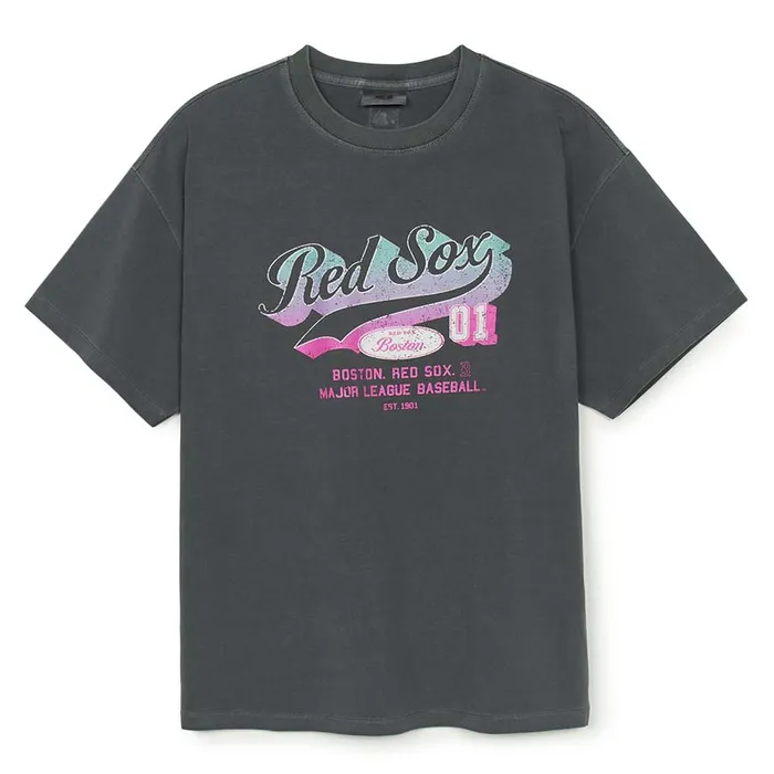 Áo Thun MLB Varsity Washing Vintage Over Fit T-Shirt Boston Red Sox 3FTSV1053-43CGD Màu Xám