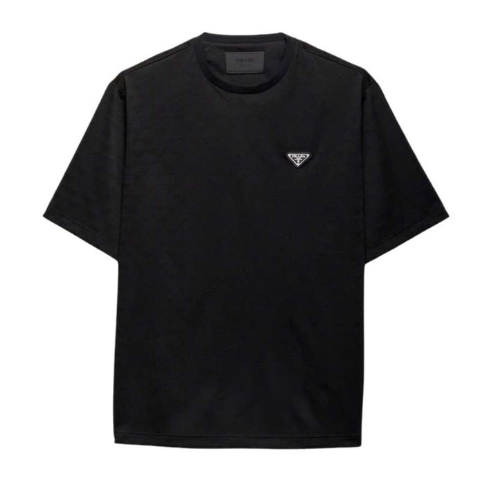 Áo Thun Nam Prada Black Technical Jersey T-Shirt UJN905 1270 F0002 Màu Đen Size M