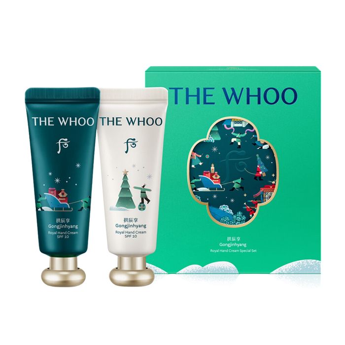 Set Kem Dưỡng Da Tay Whoo Gongjinhyang Royal Hand Cream Special Set 60ml x 2