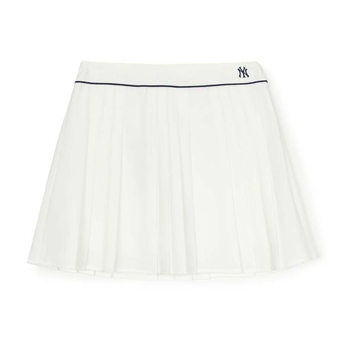 Chân Váy Xếp Ly Nữ MLB Sportive Pleates Skirt New York Yankees 3FSKV0253-50IVS Màu Ivory Size M