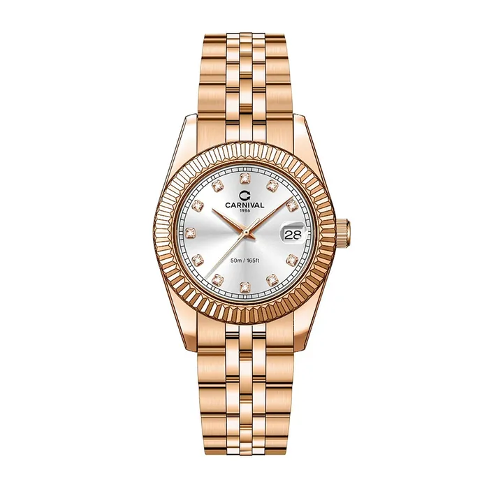 Đồng Hồ Nữ Carnival Watch 8131L-VH-T Màu Vàng Hồng