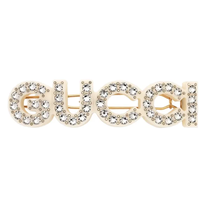 Kẹp Tóc Nữ Gucci Hair Slide In Gold Metal With Resin And Crystals 657510 I6325 8518 Màu Vàng Gold