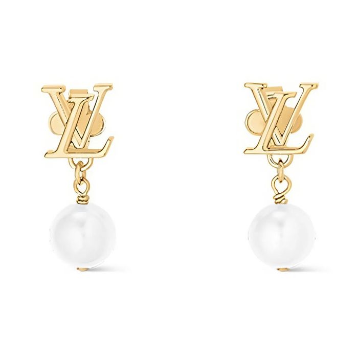 Khuyên Tai Nữ Louis Vuitton LV Iconic Louisa Earrings M01585 Màu Vàng