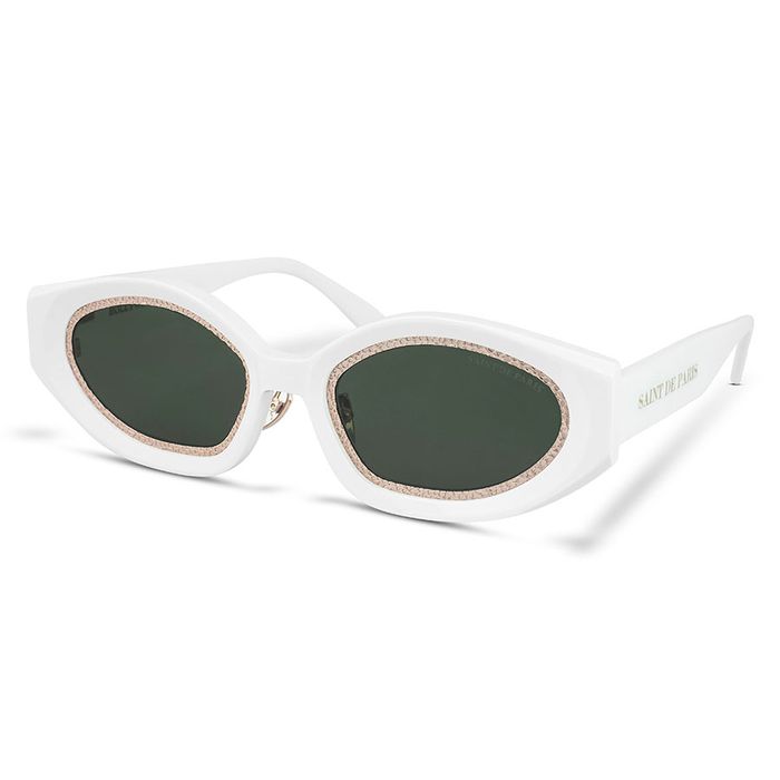 Kính Mắt Nữ Saint De Paris & Crew No 9 Hollywood White Gold With Green Lenses Màu Trắng