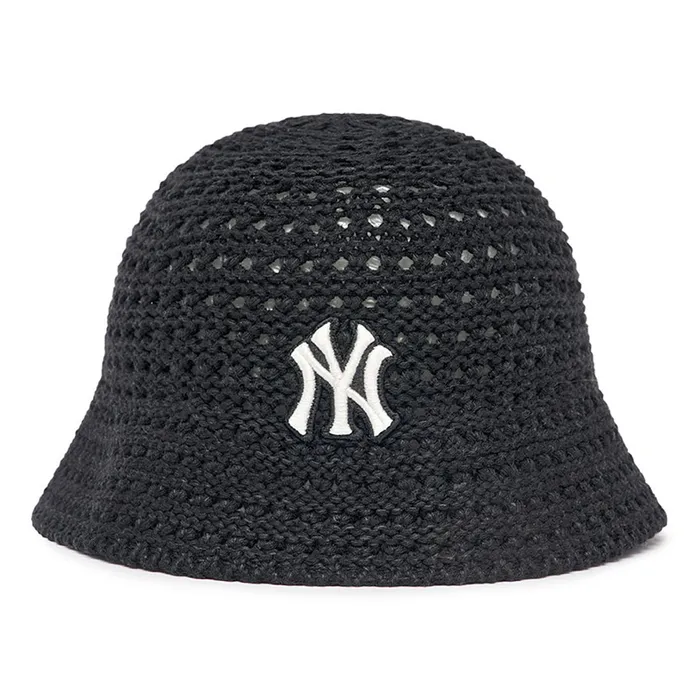 Mũ MLB Bucket Basic Summer Knit Dome Hat NY 3ATH3803N-50BKS Màu Đen