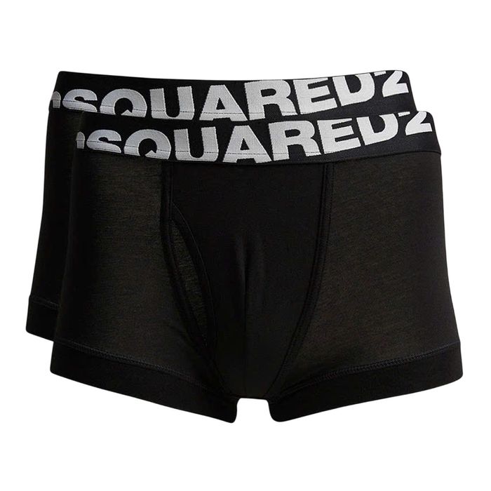 Set 2 Chiếc Quần Lót Nam Dsquared2 Two Pack Cotton Boxers Màu Đen Size L