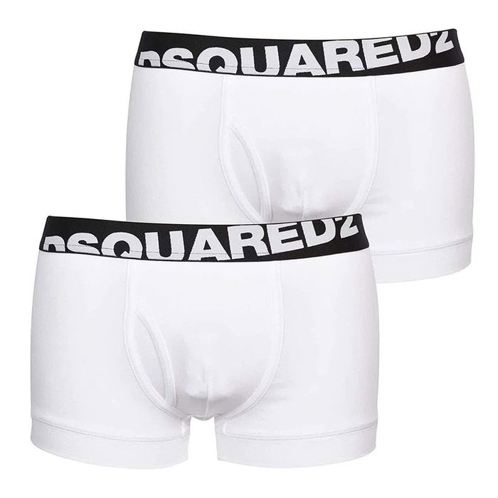 Set 2 Chiếc Quần Lót Nam Dsquared2 Two Pack Cotton Boxers Màu Trắng Size M