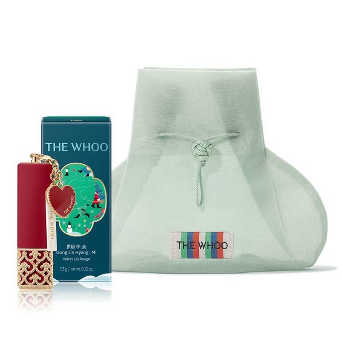 Son Whoo Gongjinhyang Mi Velvet Lip Rouge No.18 Rose Pink Màu Hồng Đất (Kèm Túi Vải Voan Mini)