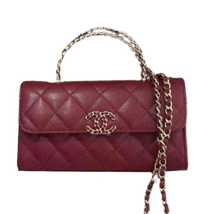Túi Đeo Chéo Nữ Chanel Handle Bag Màu Đỏ Size 19