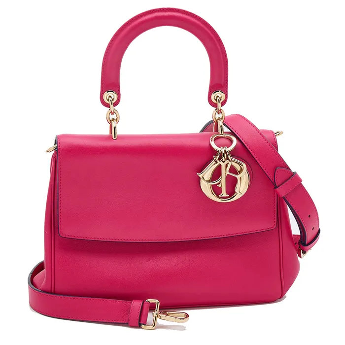 Túi Xách Nữ Christian Dior Pink Leather Small Be Dior Flap Top Handle Bag Màu Hồng