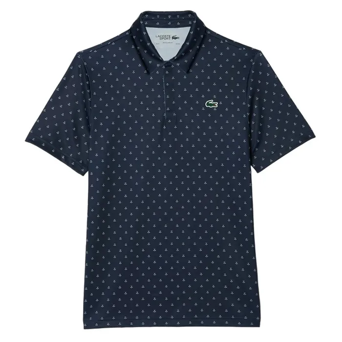 Áo Polo Nam Lacoste Regular Fit Men's Golf UV Protection DH5175 525 Màu Xanh Navy Size 4