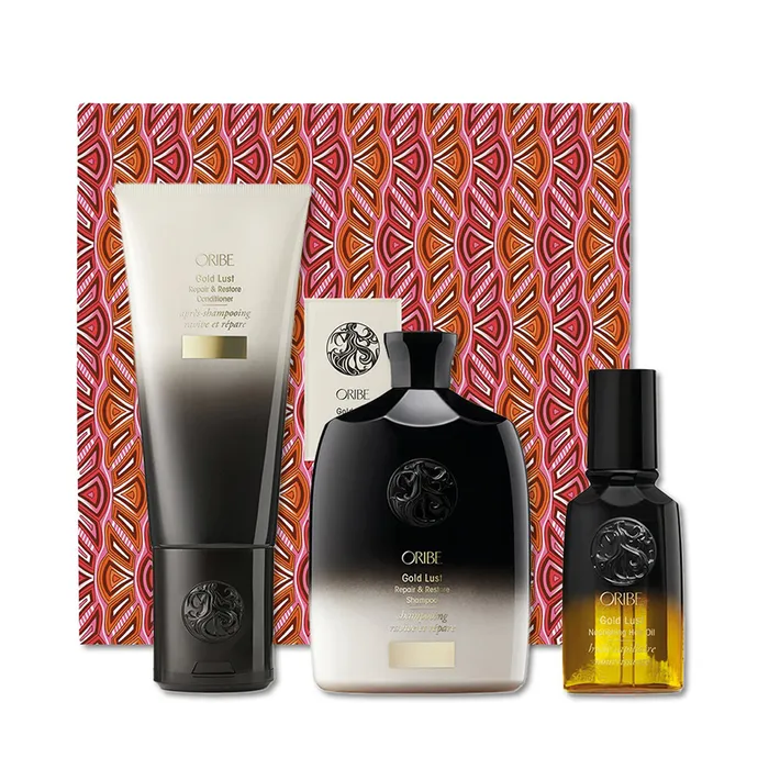Bộ Chăm Sóc Tóc Oribe Limited Edition Gold Lust Holiday Collection 3 Món ( Dầu Gội 250ml + Dầu Xả 200ml + Dưỡng Tóc 50ml)