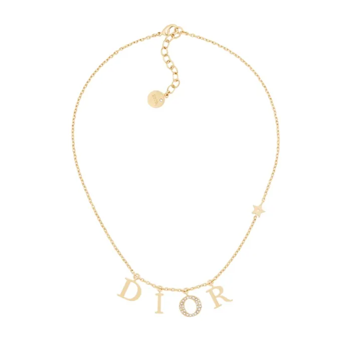 Dây Chuyền Nữ Dior Evolution Necklace Gold Finish Metal And Crystals N1308DVOCY_D301 Màu Vàng