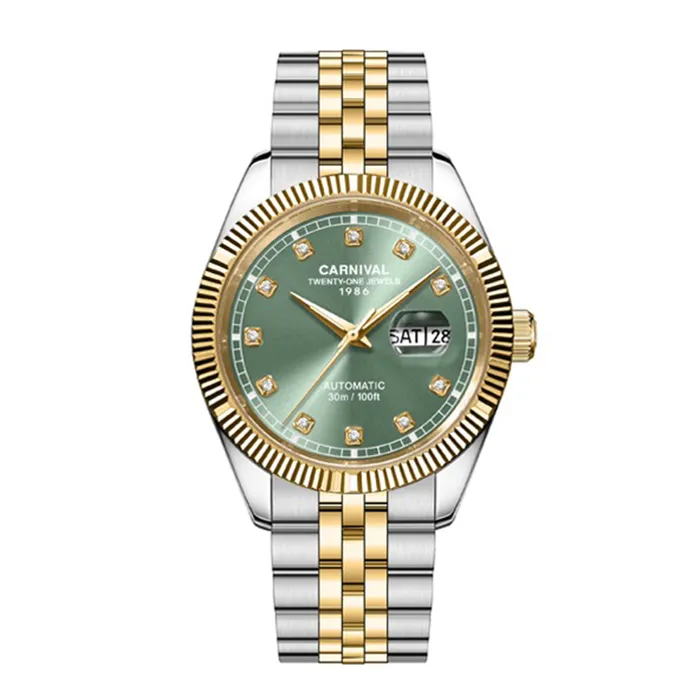 Đồng Hồ Nam Carnival Automatic Watch 8131G-CV-XL ( 8131G ) Màu Demi Mặt Xanh Lá