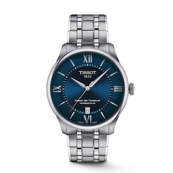 Đồng Hồ Nam Tissot Chemin Des Tourelles Powermatic 80 39mm T139.807.11.048.00 Màu Xanh Bạc