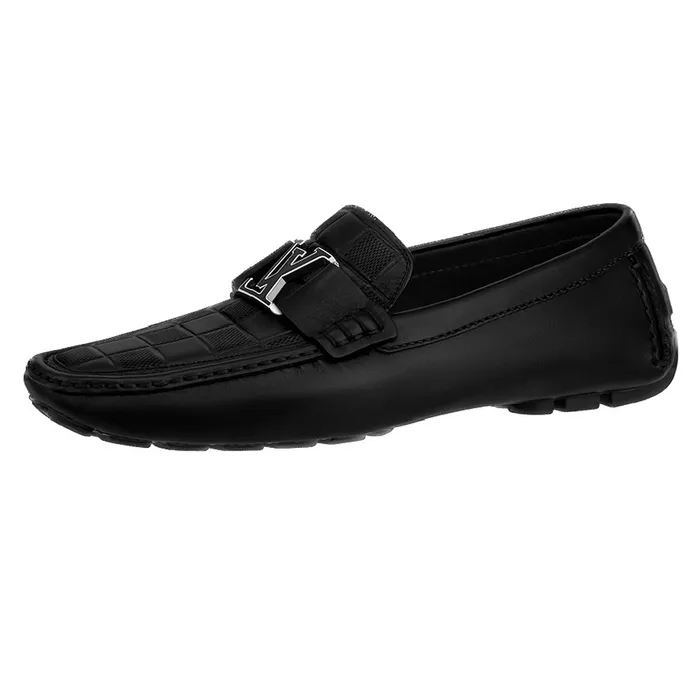 Giày Lười Louis Vuitton LV Monte Carlo Moccasin Black 1ABFVU Màu Đen Size 41.5