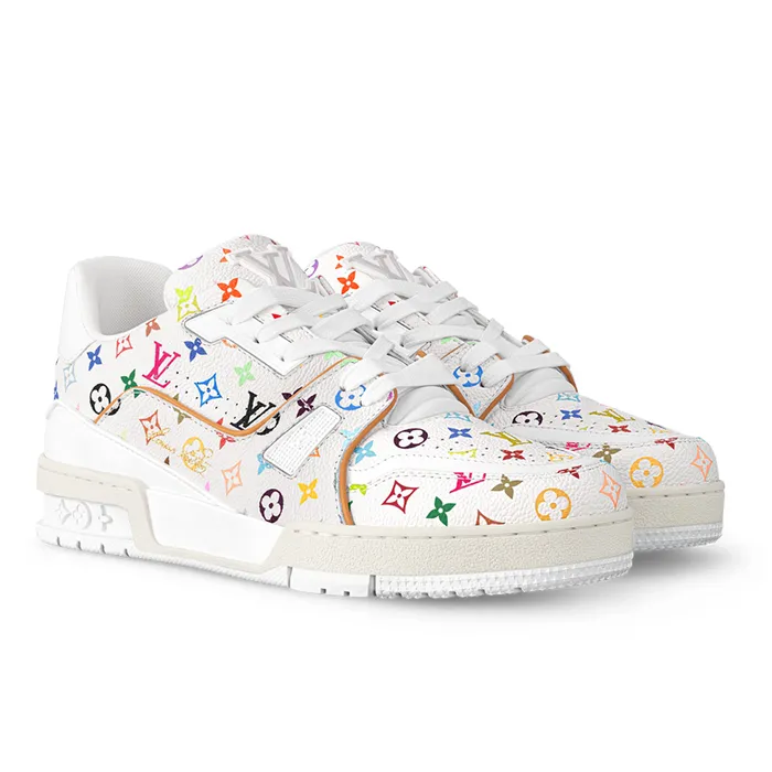Giày Sneaker Nữ Louis Vuitton LV X TM LV Trainers White 1AGZDN Màu Trắng Họa Tiết Size 40