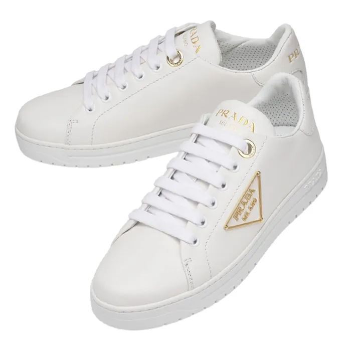 Giày Sneaker Prada Triangle Logo White 1E867MA21F0009 Màu Trắng Size 40