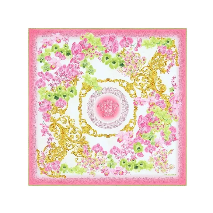 Khăn Versace Medusa Orchid Large Silk Scarf 1001600 1A06726 5W020 Phối Màu
