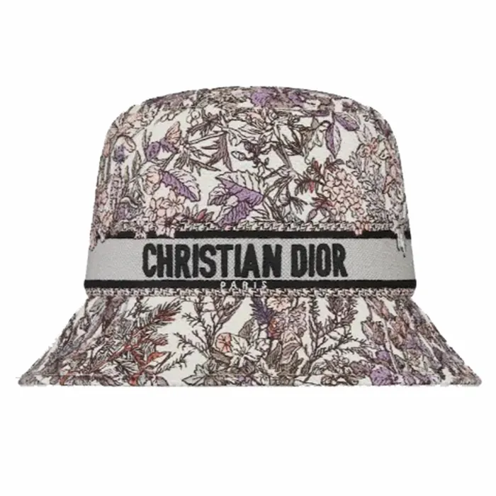 Mũ Nữ Dior Barbie 4 Saisons Hiver Narrow Brim Bucket Hat 42AOS923X133_C973 Màu Trắng Họa Tiết Size 58