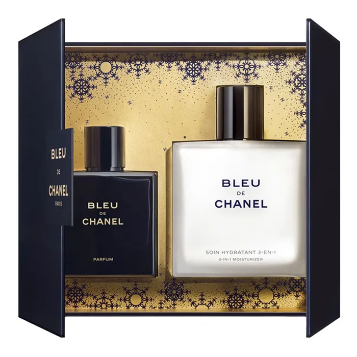 Set Nước Hoa Và Kem Dưỡng Ẩm Sau Khi Cạo Râu Chanel Bleu De Parfum 3-En-1 Moisturizer 2 Món (50ml + 90ml)