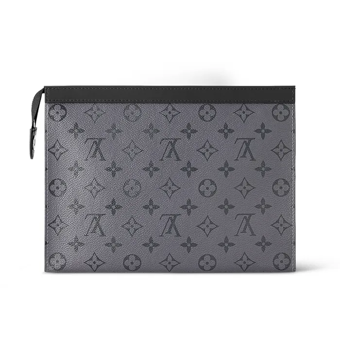 Túi Cầm Tay Nam Louis Vuitton LV Pochette Voyage MM M69535 Màu Xám