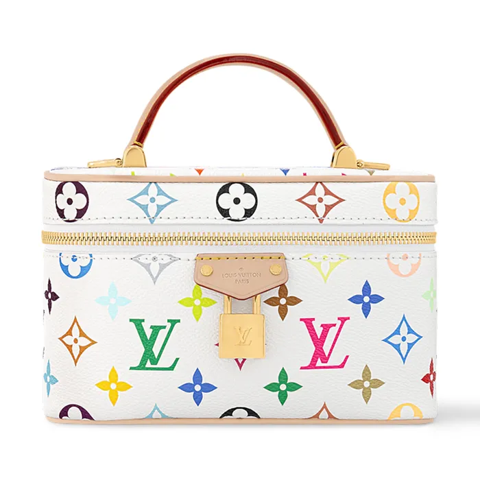 Túi Đeo Chéo Nữ Louis Vuitton LV X TM Vanity Chain Pouch M13662 Màu Trắng Họa Tiết