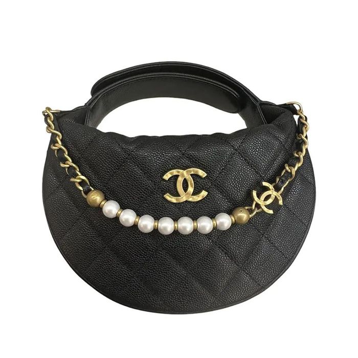 Túi Xách Tay Nữ Chanel Leather Mini Bag Màu Đen
