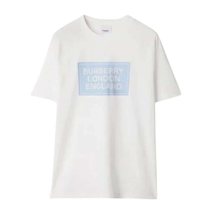 Áo Phông Nữ Burberry MARGOTBLE With Logo Applique 8084349 Tshirt Màu Trắng Size L