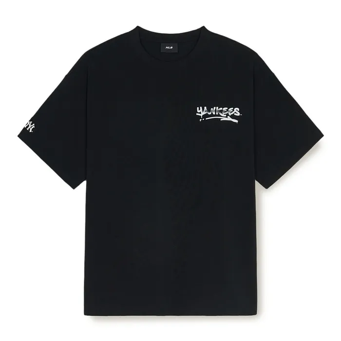 Áo Thun MLB Basic Heavyweight Mega Overfit Short Sleeve New York Yankees T-Shirt 3ATSB4053-50BKS Màu Đen Size S