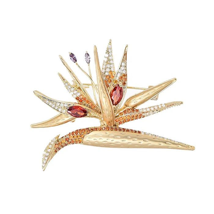 Cài Áo Nữ Meri Bird of Paradise BR871 Màu Vàng