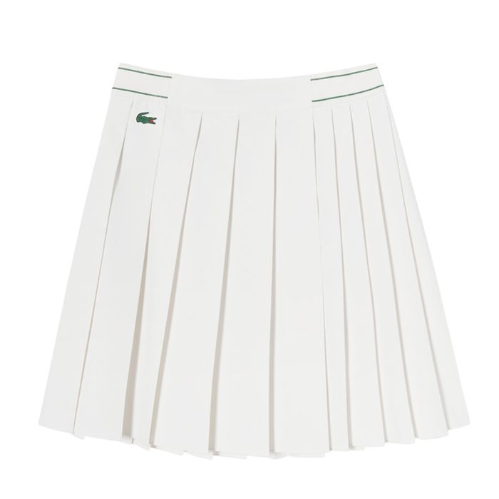 Chân Váy Nữ Lacoste Golf Mid-Length Pleated Skirt JF708E 54G 70V Màu Trắng Size 34