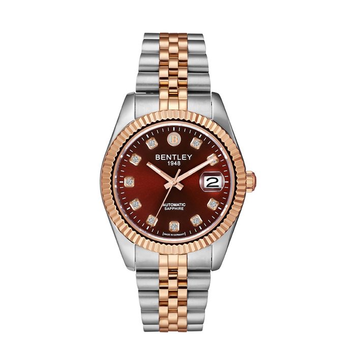 Đồng Hồ Nam Bentley Automatic BL2333-15MTDI-R 40mm Màu Nâu - Vàng Hồng