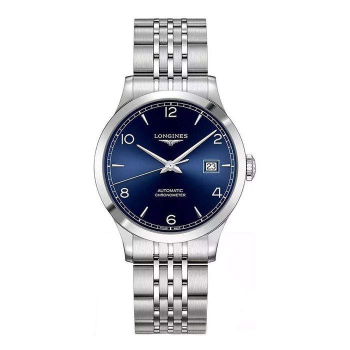 Đồng Hồ Nam Longines Record Watch L2.820.4.96.6 Màu Bạc/Xanh
