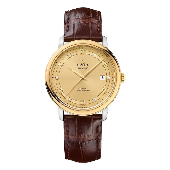 Đồng Hồ Nam Omega De Ville Prestige 424.23.40.20.58.001 (42423402058001) Màu Nâu/Vàng