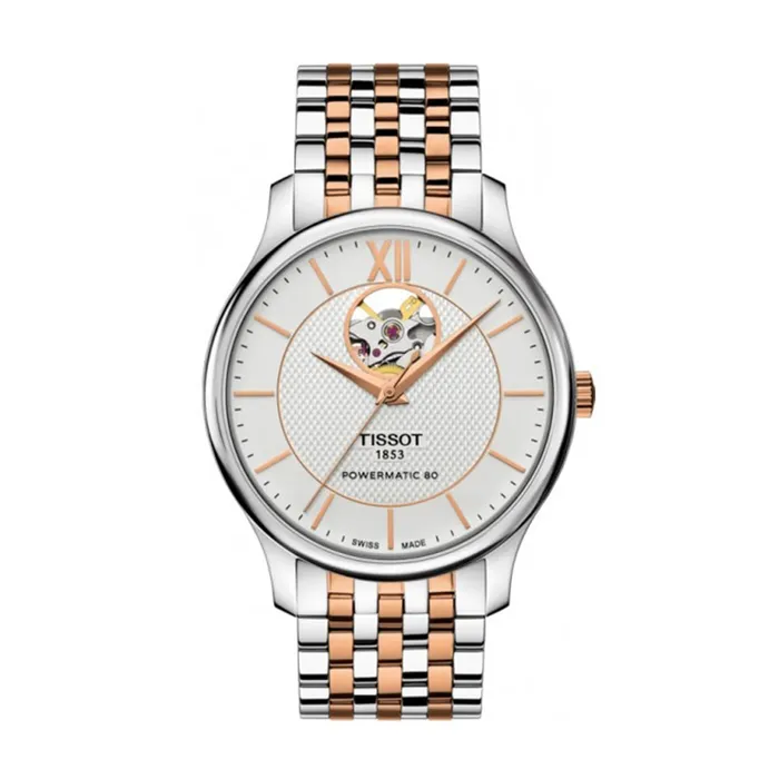 Đồng Hồ Nam Tissot Open Heart Demi Rose T063.907.22.038.01 Màu Bạc Vàng Hồng