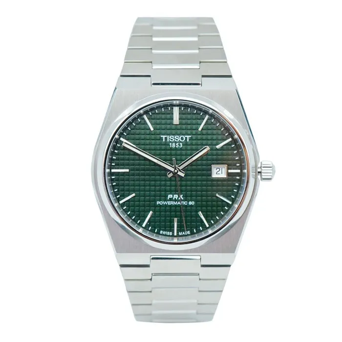 Đồng Hồ Nam Tissot PRX Powermatic 80 Automatic Green Dial T137.407.11.091.00 Màu Bạc Xanh Lá