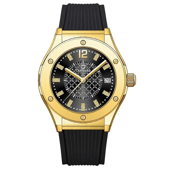 Đồng Hồ Nữ Carnival Quartz 8173L-VV-DCS-D (8173L) Màu Đen Vàng