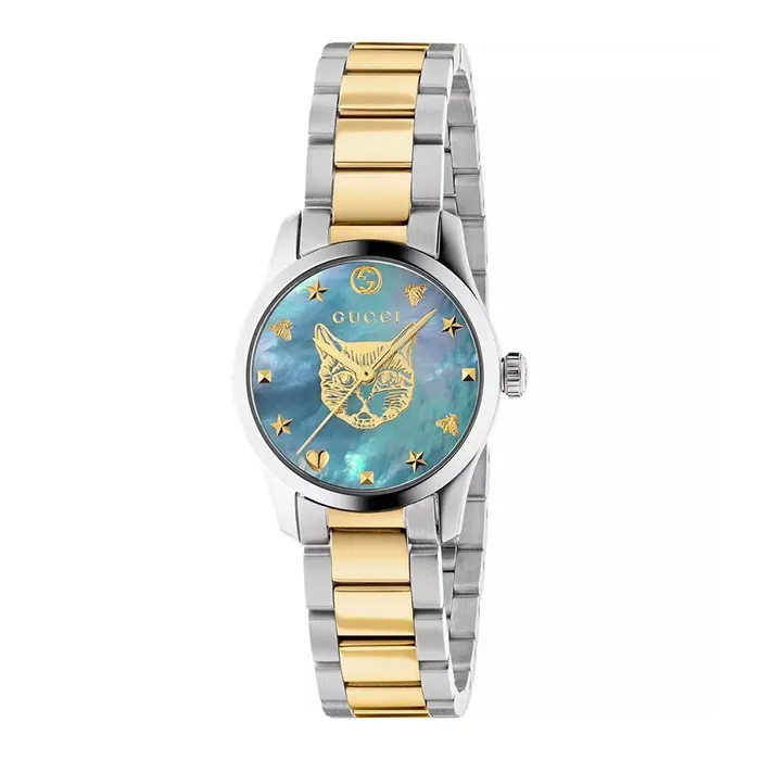 Đồng Hồ Nữ Gucci G-Timeless Watch YA1265011 Màu Demi Mặt Xanh