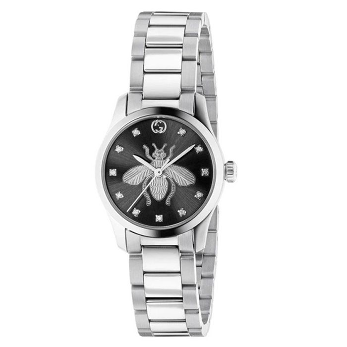 Đồng Hồ Nữ Gucci G-Timeless YA1265024 Màu Bạc Đen