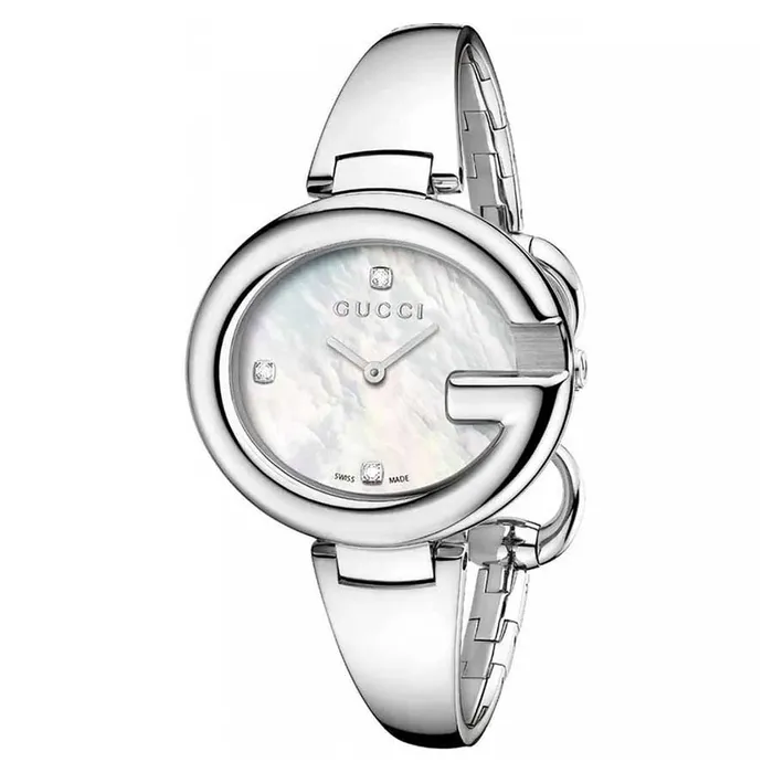Đồng Hồ Nữ Gucci Guccissima Women's Swiss Diamond Watch 36mm Màu Bạc