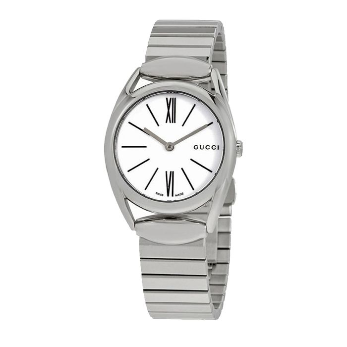 Đồng Hồ Nữ Gucci Horsebit Quartz White Dial Silver YA140505 Màu Bạc