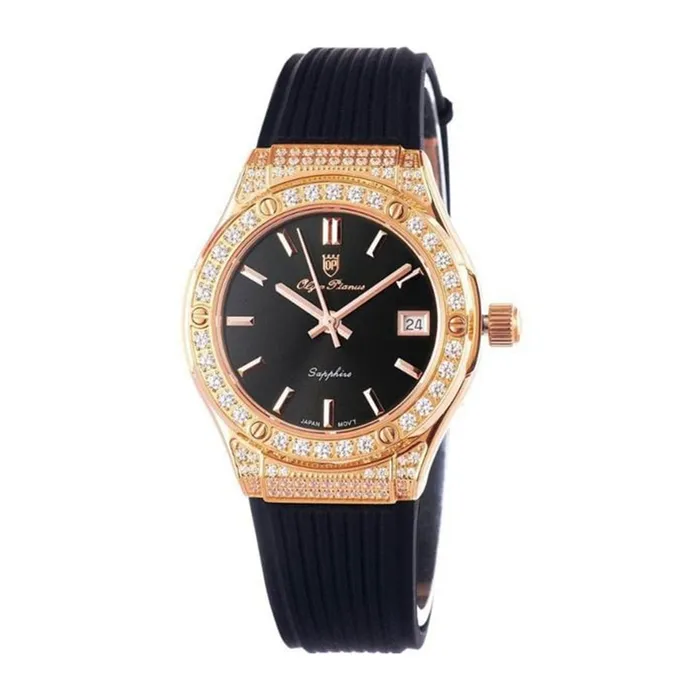 Đồng Hồ Nữ Olym Pianus Watch OP990-45DDLR-GL-D Màu Đen/Vàng Hồng