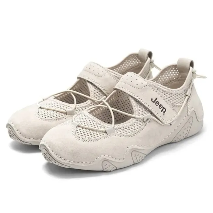 Giày Búp Bê Nữ Jeep Outdoor Shoes Grey PX241WAS932 W0014 Màu Xám Size 38