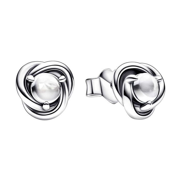 Khuyên Tai Nữ Pandora Clear Eternity Circle Stud Earrings 292335C01 Màu Bạc