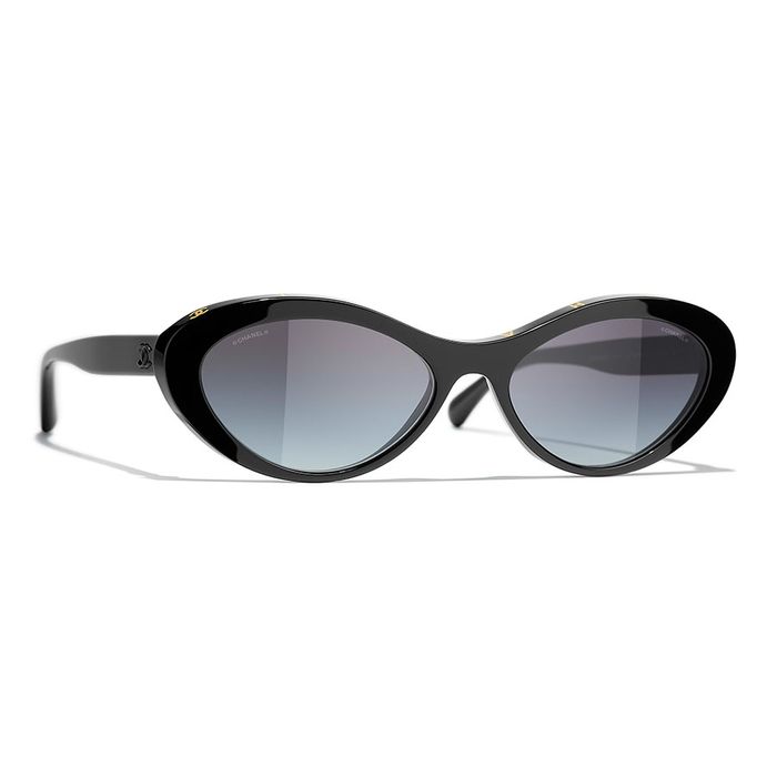 Kính Mát Chanel 0CH5416 1712S6 Black Grey  Sunglasses Màu Đen